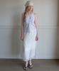 Tabert Bella Satin Long Skirt - White