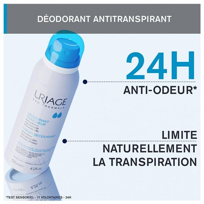 Déodorant - Uriage - Fraîcheur Spray - 125ml - Peaux Sensibles - Sans Sels D'aluminium