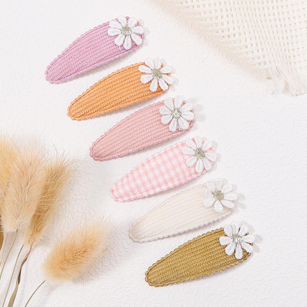 2/4 szt. Ins Kwiatowy Nadruk Bawełna Stop Klamry Zatrzaskowe Kokarda do Włosów Zestaw Tkanina Krata Wsuwki do Włosów Spinki do Włosów Dziewczynki Dzieci Nakrycie Głowy