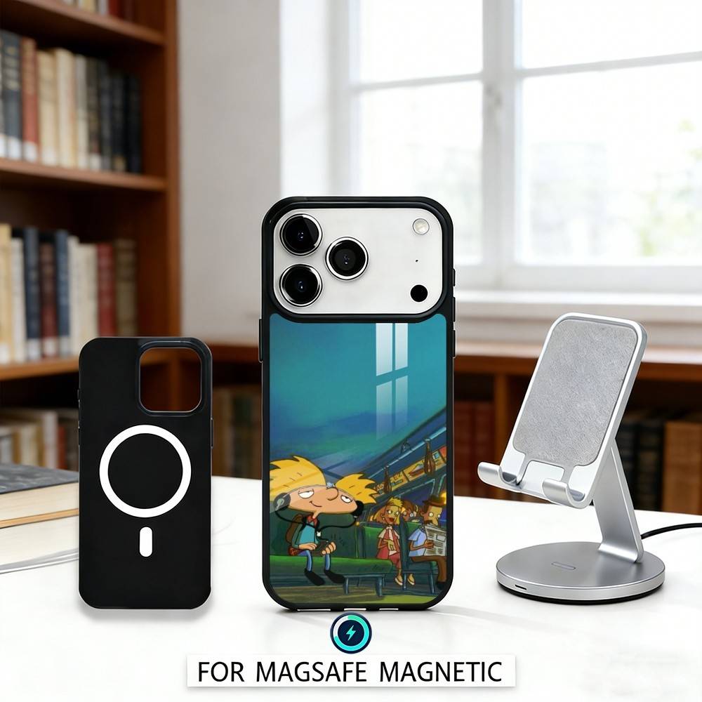 

Hey A-Arnold H-Helga Phone Case Magnetic For iPhone17 16 15 14 13 12 Pro Max For Magsafe Wireless Charging Cover iPhone12PROMAX