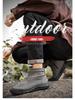 Men's High-Top Martin Boots: Breathable, Non-Slip, Trendy Workwear Shoes for Autumn