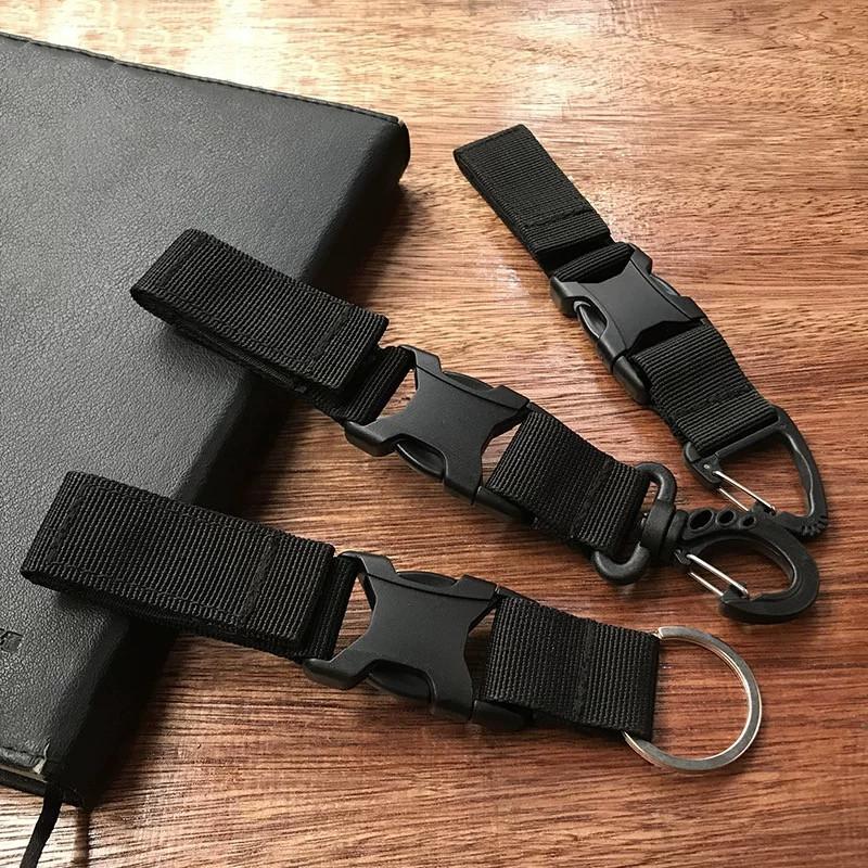 Techwear Tactical Quick Release Waist Belt Hook Buckle Outdoor Multifunction Backpack Hanger Hook Keychain Bag Accessories