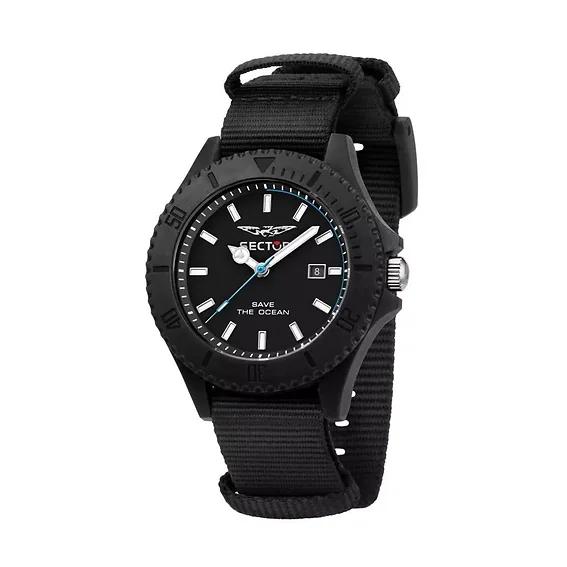 Sector Save The Ocean Black Matt Dial Quartz R3251539002 Men's Watch