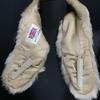England Made Sheepskin Fur Tippet Muffler 76cm Width 6-9cm Beige Clip Type(USED)