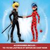 Pack de 2 poupées mannequin 26 cm miraculous ladybug - revivez les aventures de ladybug et chat noir