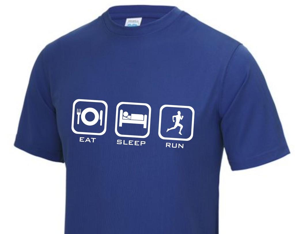 Eat Sleep Run T-Shirt – Lightweight Running Fitness Tee