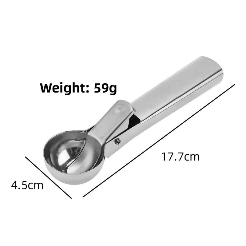 Stainless Steel Ice Cream Scoop Ball Maker Ice Cream Spoon Ice Cream Scoop Watermelon Scoop Fruit Ball Spoon Ice Scoop Maker for Home Use 4.5cm