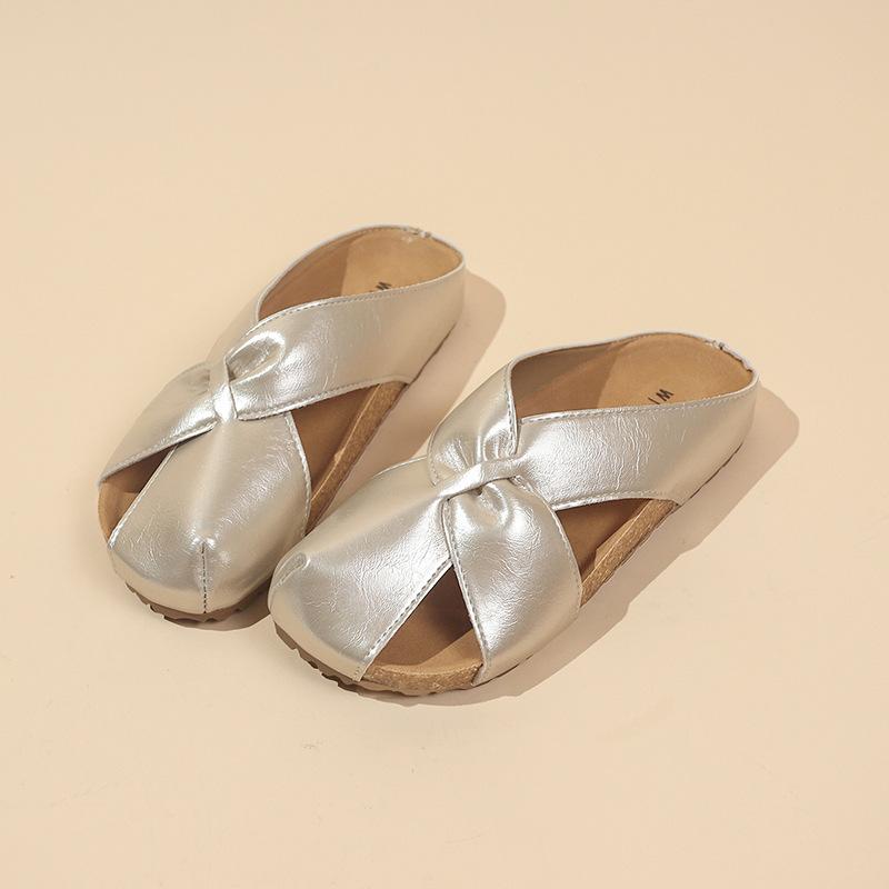 

Полутапочки с толстой подошвой и закрытым носком, женская уличная обувь, лето 2025, новые, удобные, красивые, нишевые, крутые тапочки 40 шампанского