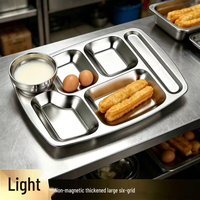 Stainless Steel Divided Cafeteria Lunch Tray