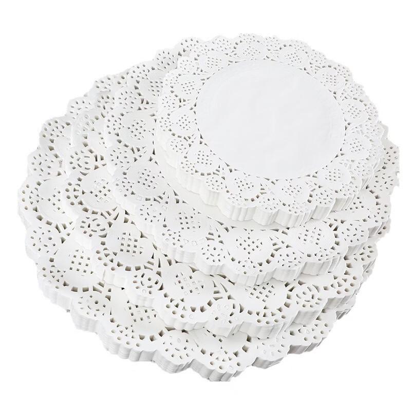 OIMG Lace Oval Paper Doilies for Baking