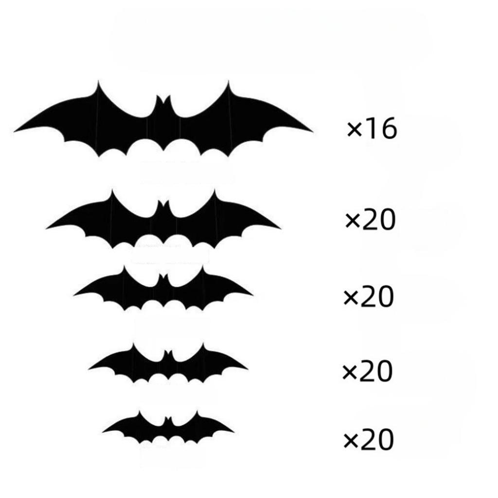 3D Wall Decals for Halloween - Self-Adhesive Removable Stickers for Doors Mirrors House Party Decorations