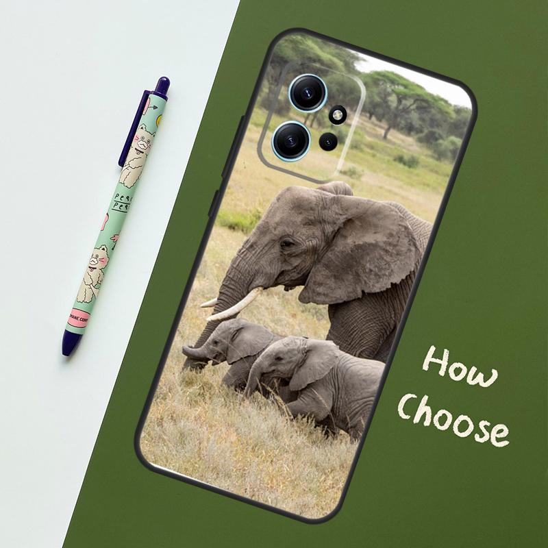 Elephant Baby Nature Case For Xiaomi Redmi Note 14 9 10 11 12 13 Pro 12S Cover For Redmi 15 13C 12C 10C 14C 15C