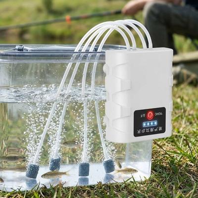 USB-wiederaufladbare Aquarium-Sauerstoffpumpe Ultra leise Echtzeit-Leistungsanzeige Aquarium-Belüfter Hoher Luftstrom Energieeffizient