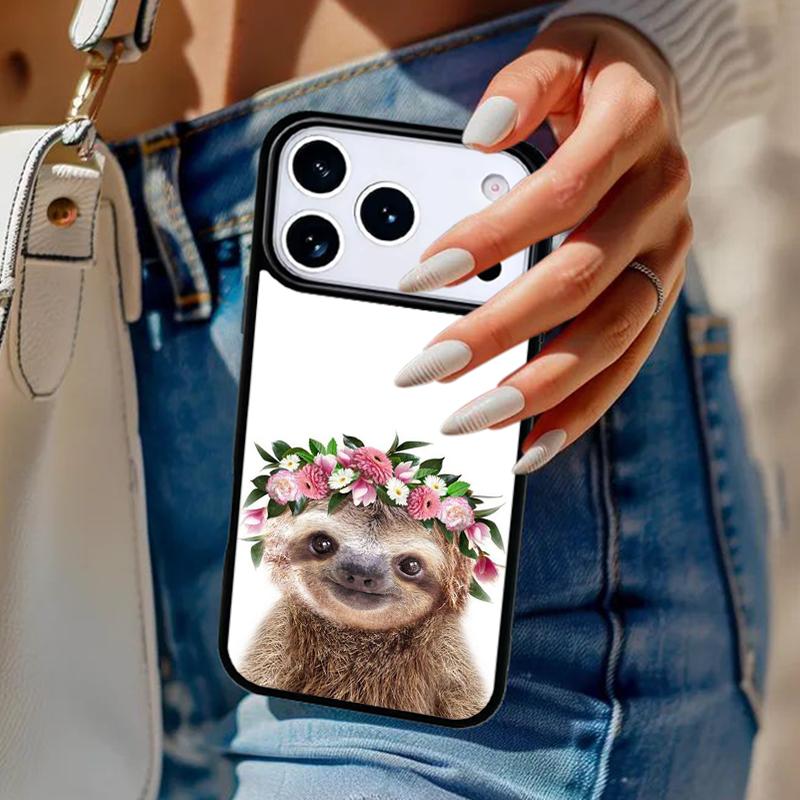 Raccoon Fox Animal Flower Phone Case For iPhone 17 Air 14 15 13 12 Max Cover For Apple 16e 11 Pro Max Plus Coque