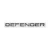 DEFENDER standard inglese, corpo placcato cromo nero lucido nero opaco texture metallo adesivo logo modifica carrozzeria