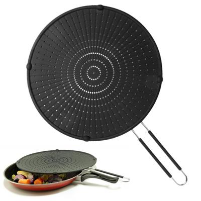 Splatter Guard Silicone Splatter Screen Heat Resistant Grease Cooking Protection Guard for Home Kitchen