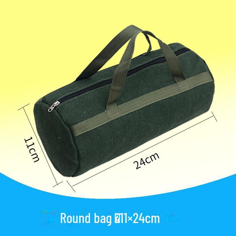 Large Capacity Wear-Resistant Canvas Tool Bag for Electricians and Woodworkers with Multi-Function Storage