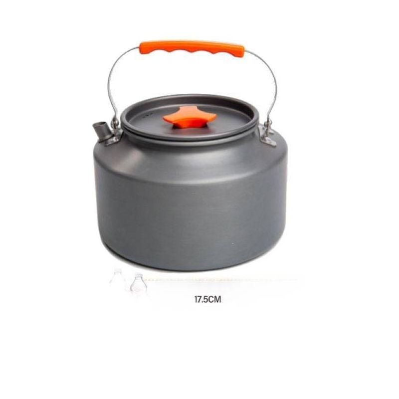 Portable Outdoor Camping Cookware Set with Kettle, Frying Pan, and Tableware Gear