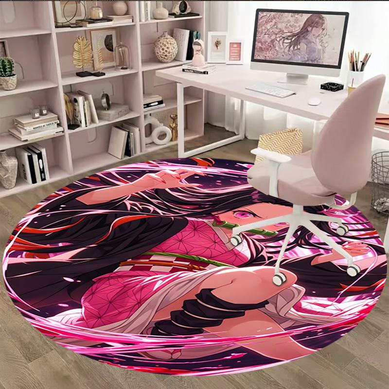 1pc Nezouko Carpet, Round Rug, Comfortable, Suitable for Entryways, Living Rooms, Office, And Bedrooms, Christmas Decoration