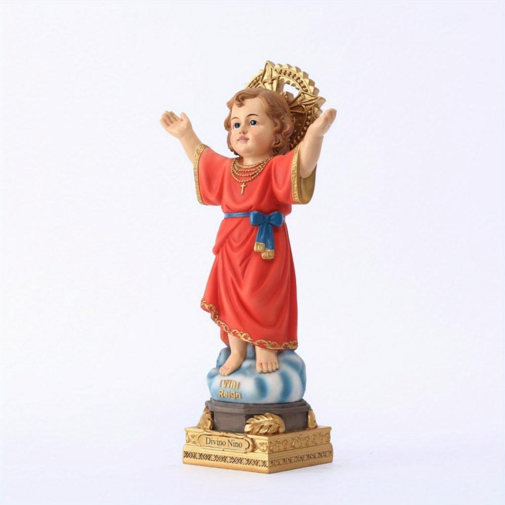 1 Stück 32,5 cm Statue Harz Divino Nino Jesus Statue Religiöse Dekoration 8' Hoch Harz Göttliches Kind Baby Jesus Figur Skulptur