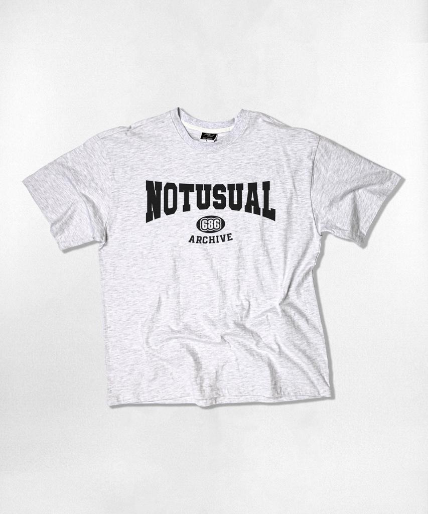 Nasyujeueol Simple School Font Oversized Short Sleeve T-Shirt 4 Colors
