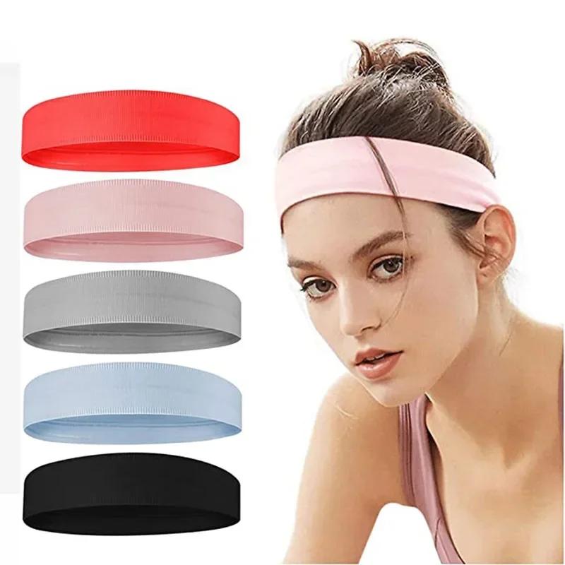 Sports Elastic Headband with Sweat Absorption and Anti Slip Moisture Fitness Yoga Tennis Cycling Sweatband Men Women Hair Band