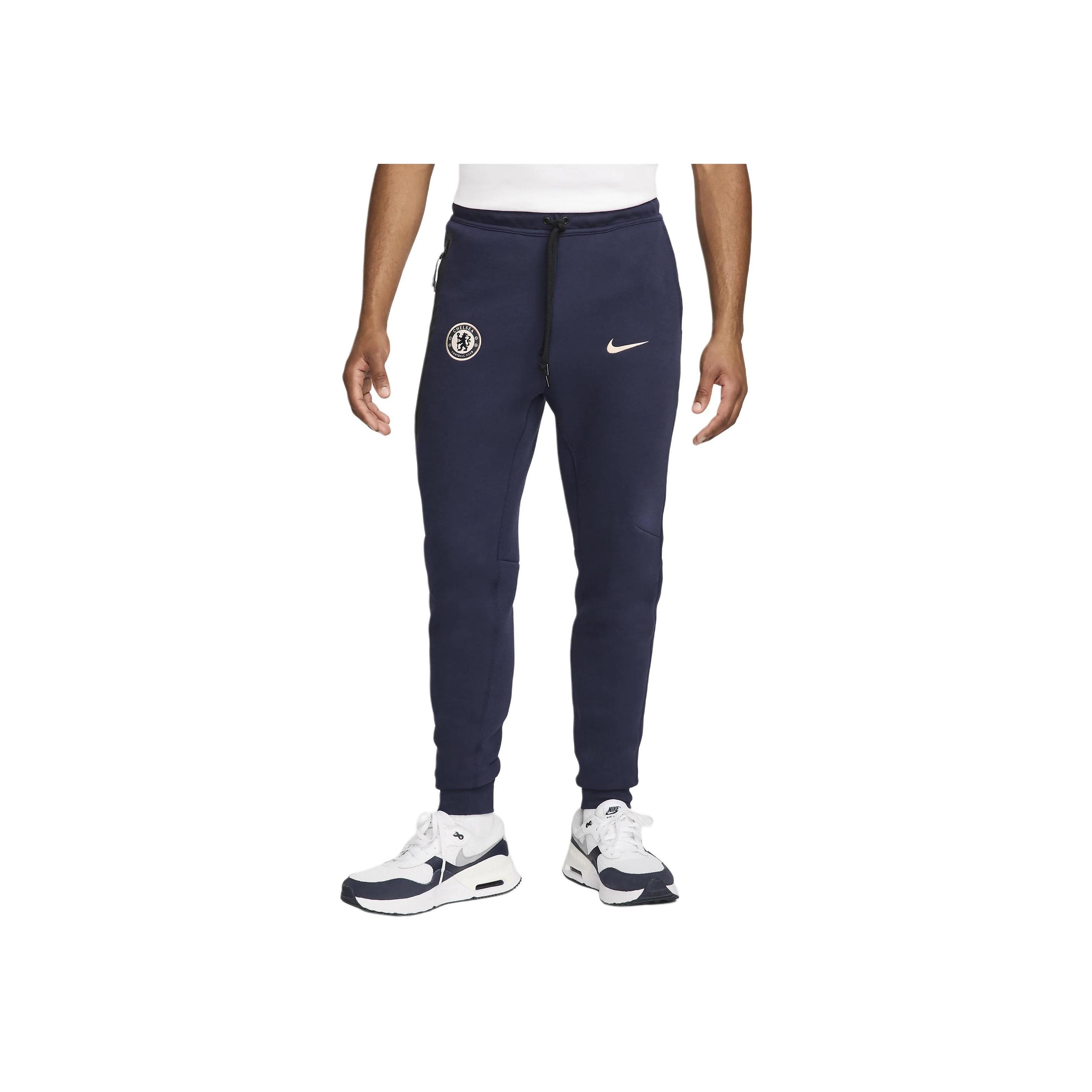 Nike Chelsea FC FW24 Tech Fleece Drawstring Cuffed Casual Sports Pants Men Pants Obsidian FN8486-451 XL