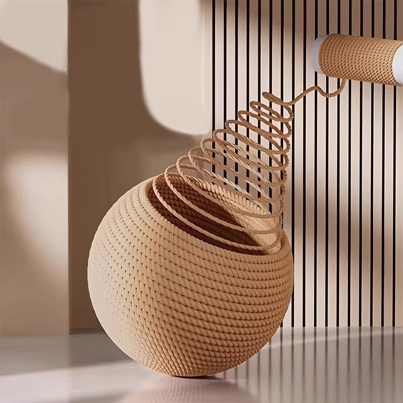 

1pc Sisal Cat Toy Ball | Self-entertaining, Noise-making, Durable, Teething Fun for Medium Breeds,Without Battery,Cat supplies
