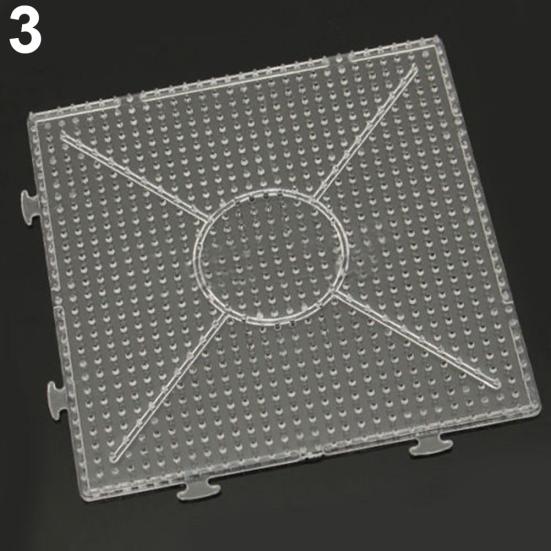 Clear Square Hexagon Round Large Pegboards Board for Hama Fuse Beads Kids