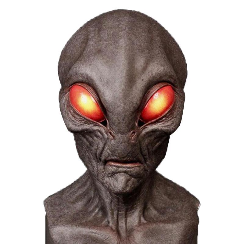 Best-selling Halloween alien mask horror headgear UFO Latex Mask Ball Party COS Peripheral