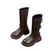 Girls' -Lined Knee High Boots British for Big Kids