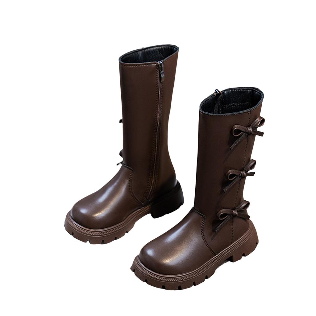 Girls' -Lined Knee High Boots British for Big Kids