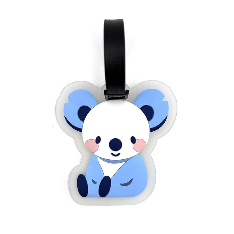 Creative luggage tags, dolphin and koala animal PVC luggage tags, hang tags, check-in tags, airplane travel anti loss, soft rubber luggage tags