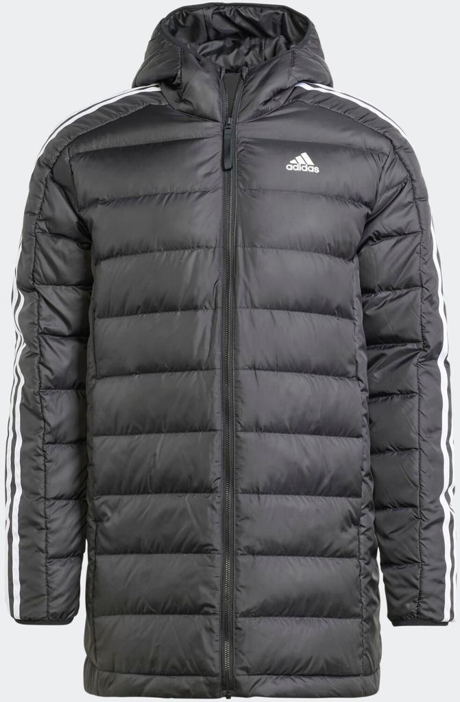 Adidas Man Essentials 3-Stripes Light Down Hooded Parka зимняя куртка черный (HZ8522)