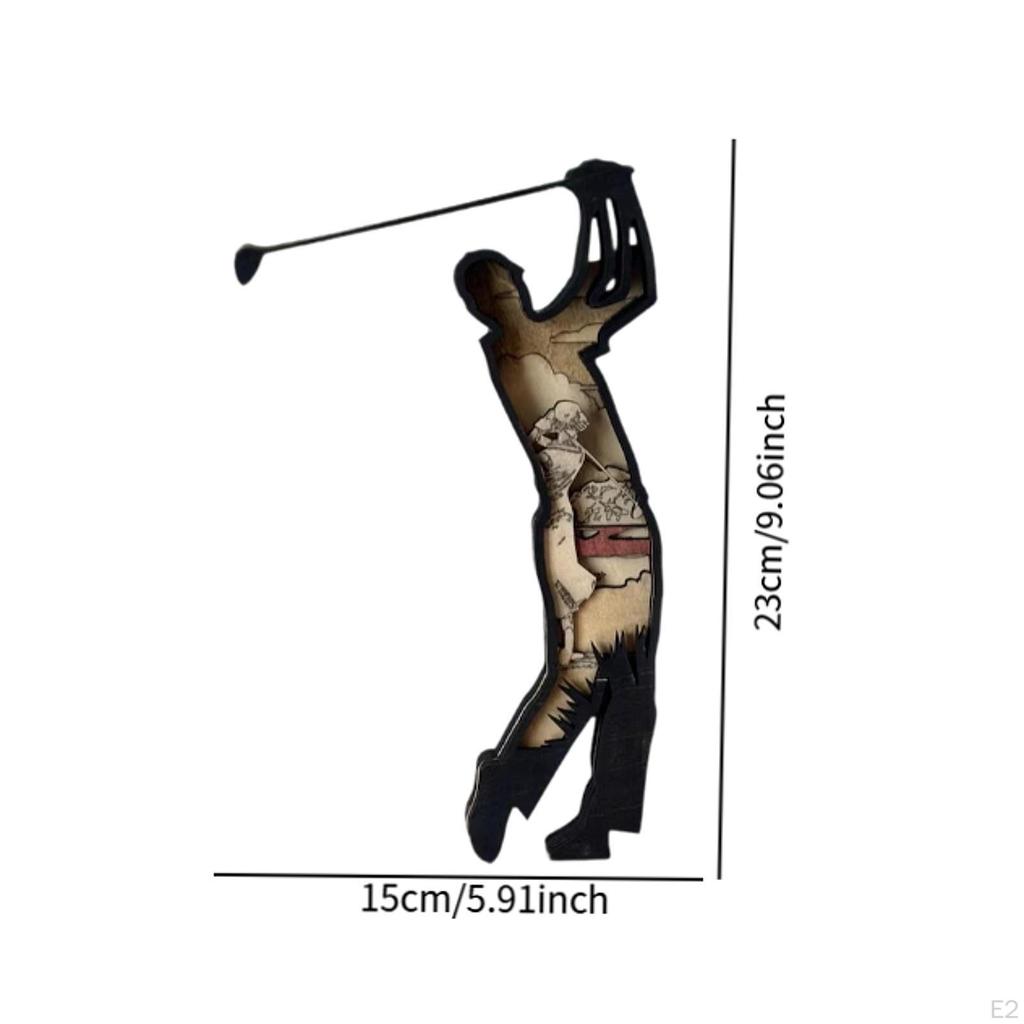 Athlete Figurine Desktop Art Figure Artwork Fans Gifts Player Statue Wood Ornament for Living Room