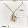 1 Pcs Copper Pendant Moon Heart Necklace Steel Clavicle Chain Women's Girls' Elegant Gift Accessories