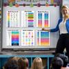 WINDVALE Educational Math Posters for Toddlers Kids Fractions Addition Subtraction Math Prints for Bulletin Board Elementary Middle School Classroom
