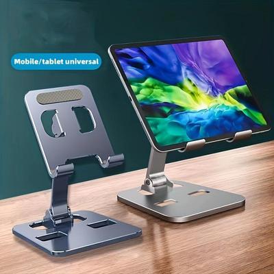 All Metal Foldable Lifting Mobile Phone Holder Lazy Desktop Holder Mobile Phone Tablet Universal Holder Multi Angle Adjustable Mobile