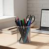 Gold Color Pen Holder Metal Material Pencil Organizer Storage Bucket Desktop Organizer  Office Use