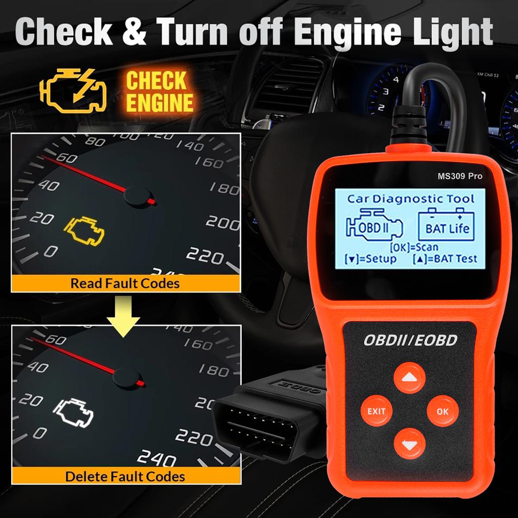 Car Scanner Automotive Diagnostic Troubleshooter Professional Automotive Engine Trouble Code Reader Portable Auto Engine Tester