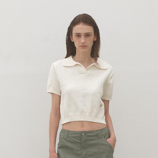 Atelier Nine Allie Minimal Cotton Knit(T-6867) White/Free