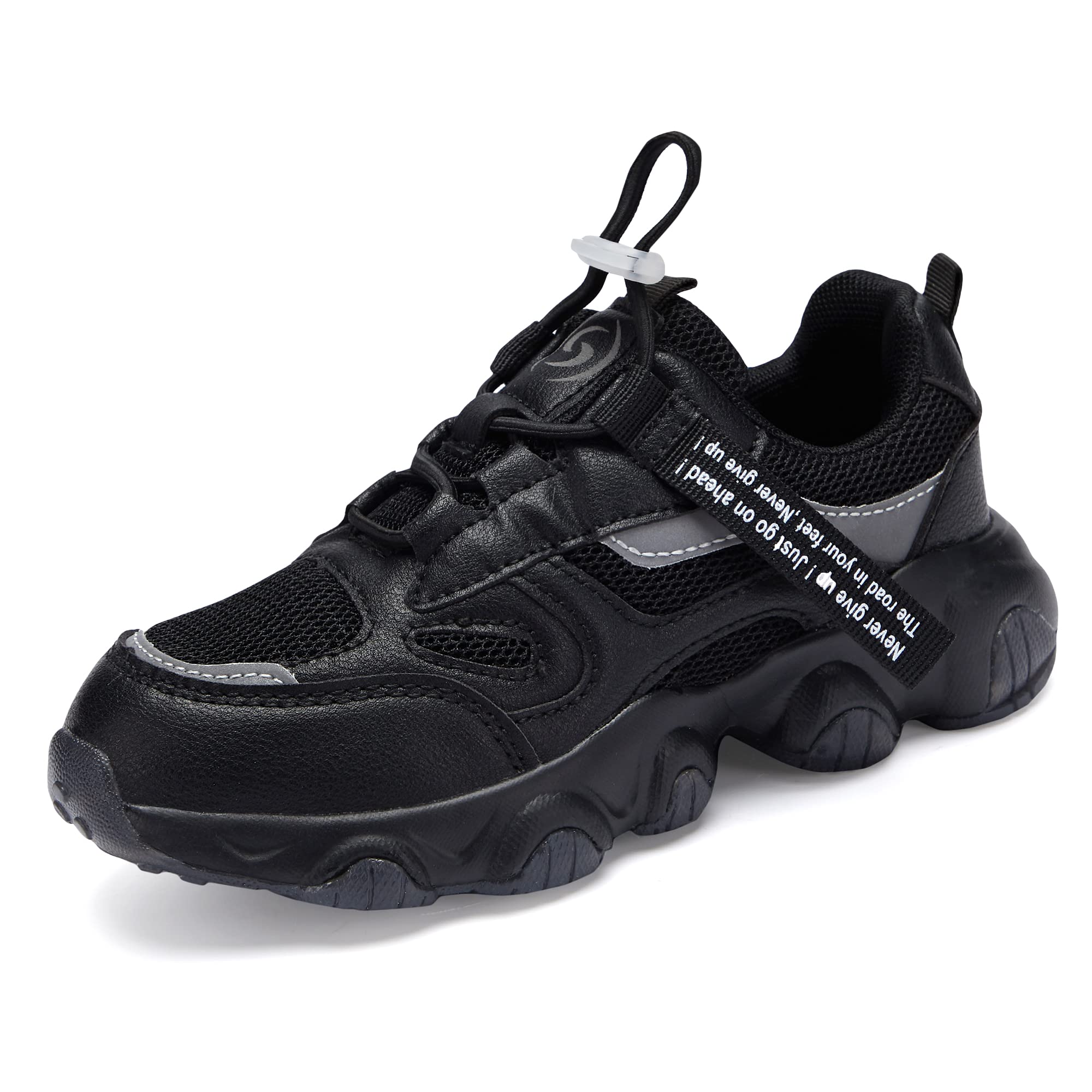 

Girls Easy to Sports 2E [Badurdu] Kids Sneakers, Black, Children s Shoes, & Boys, Lightweight, Mesh, Breathable, Wear, Non-Slip, Shoes, 22cm,