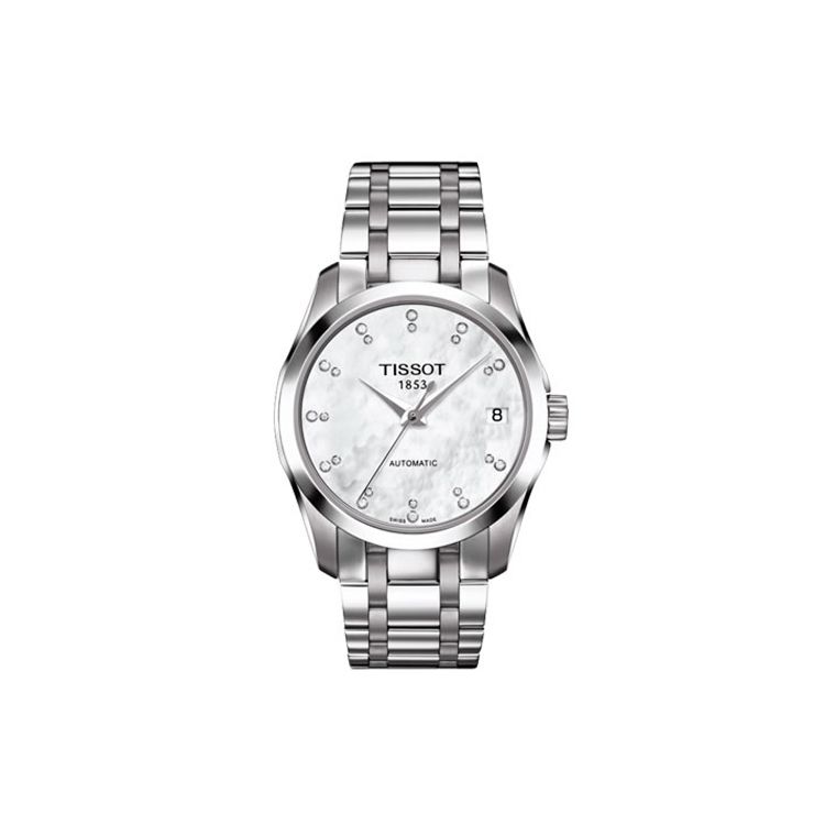 TISSOT  S&eacute;rie Kutu Mouvement M&eacute;canique Automatique Incrust&eacute; de Diamants &Eacute;tanche Calendrier Montre d'Affaires &Eacute;l&eacute;gante Montres pour Femmes