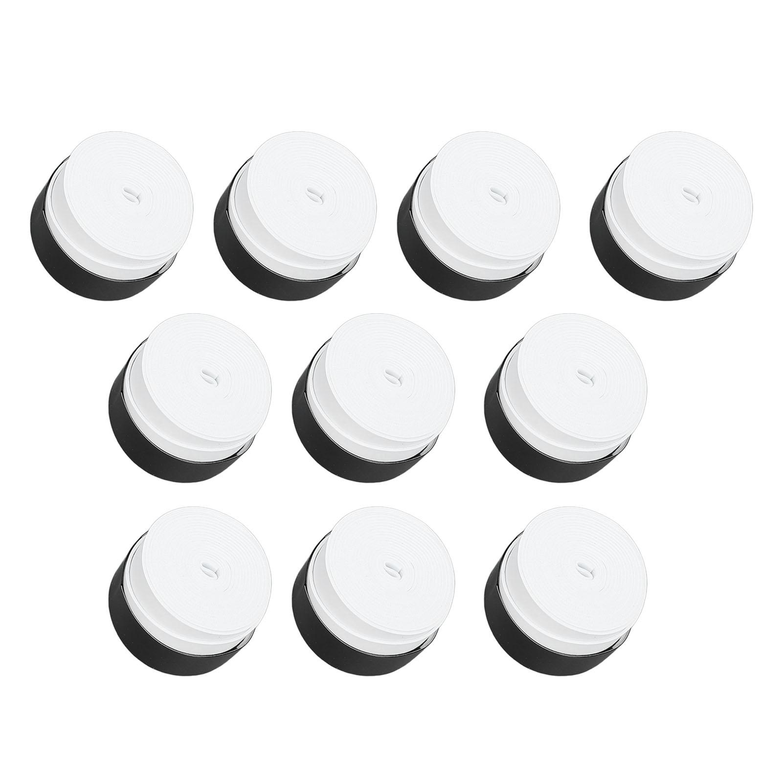 

10 шт. Лента для обмотки ручки теннисной ракетки Противоскользящая Удобная Впитывающая пот Намотки для ручек бадминтонных ракеток для удочек Сквош белый