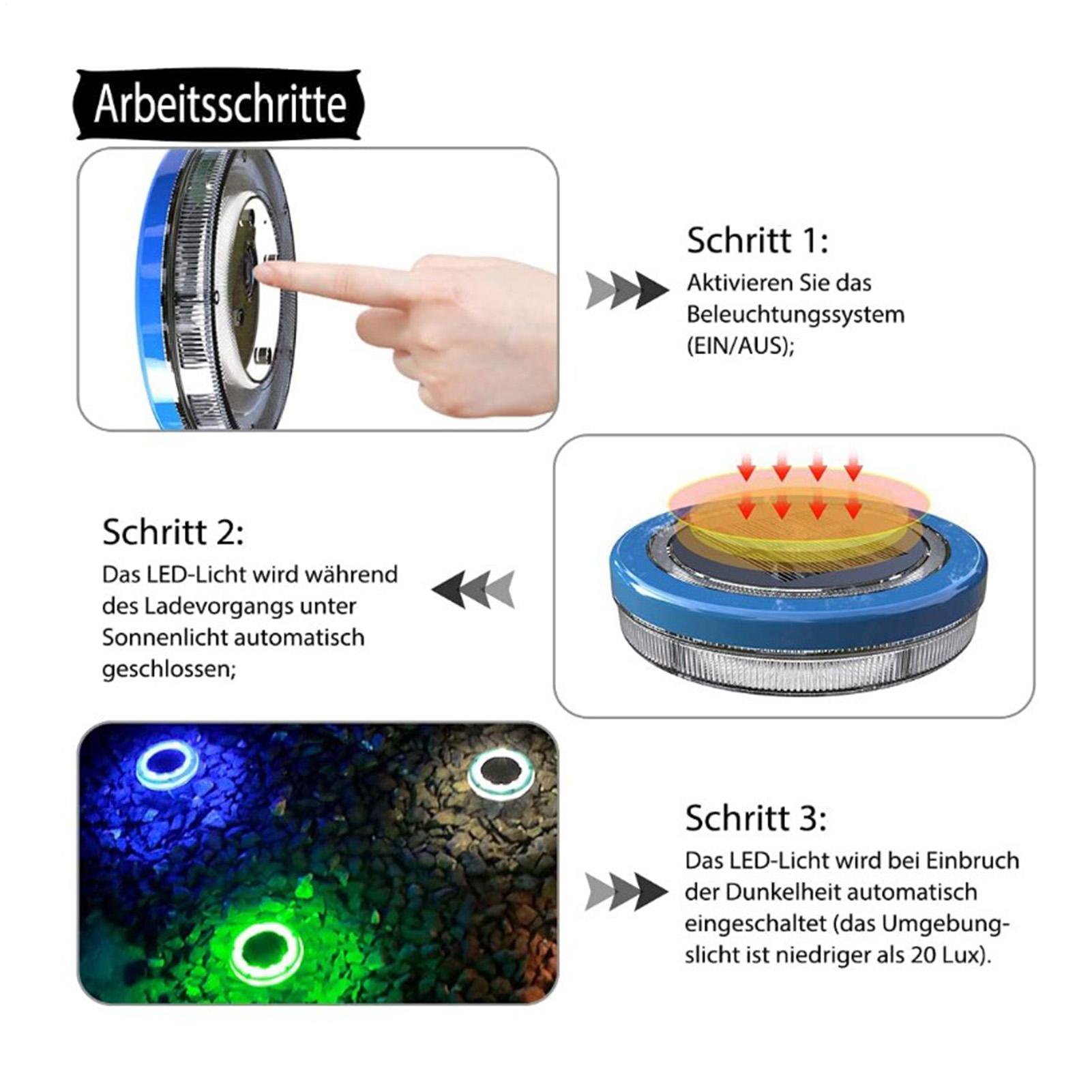 

Solar Floating Pool Light IP68 Waterproof Swimming Pool Lamp Outdoor Decorative Light Blue LED Floating Garden Pool Light CN