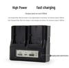 Dual Charger for Nikon EN-EL15: Compatible with D610, D800, D7000, V1, D7200, D750 Models