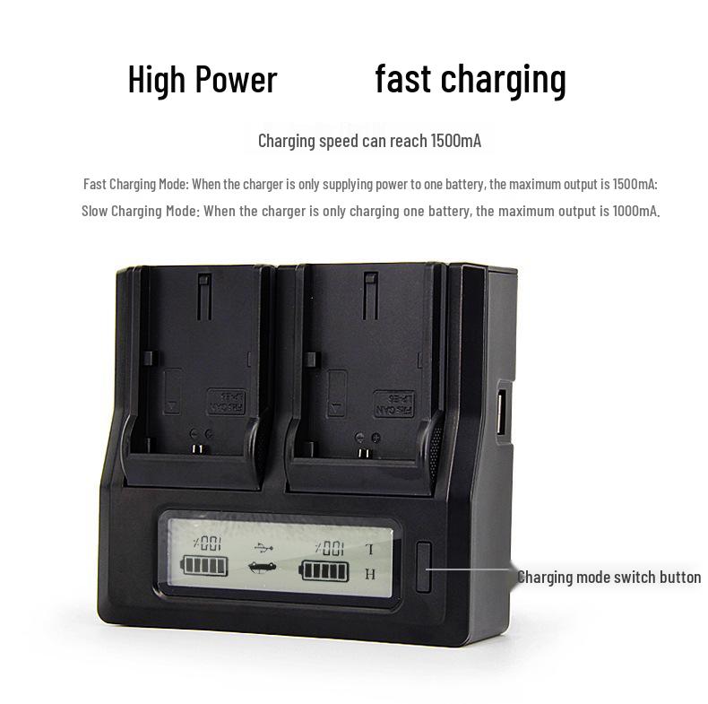 Dual Charger for Nikon EN-EL15: Compatible with D610, D800, D7000, V1, D7200, D750 Models
