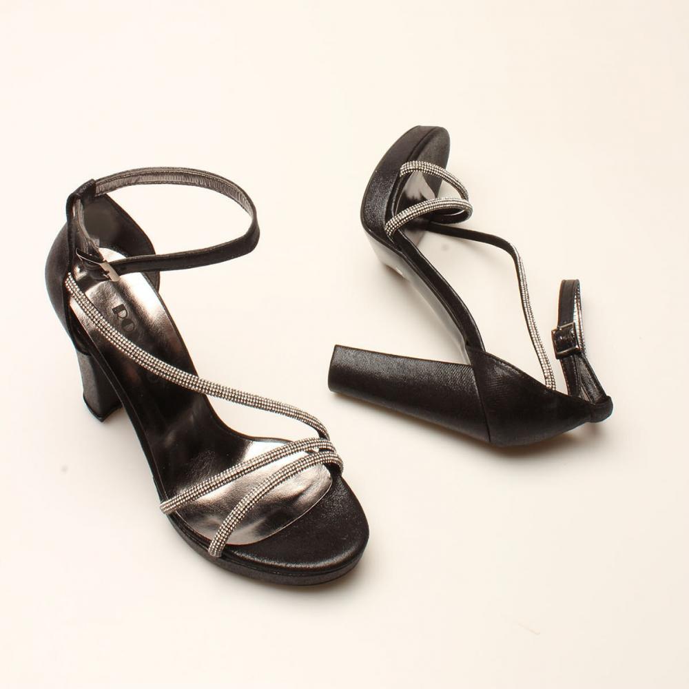 Plateau-Abendschuhe für Damen in Black Stone