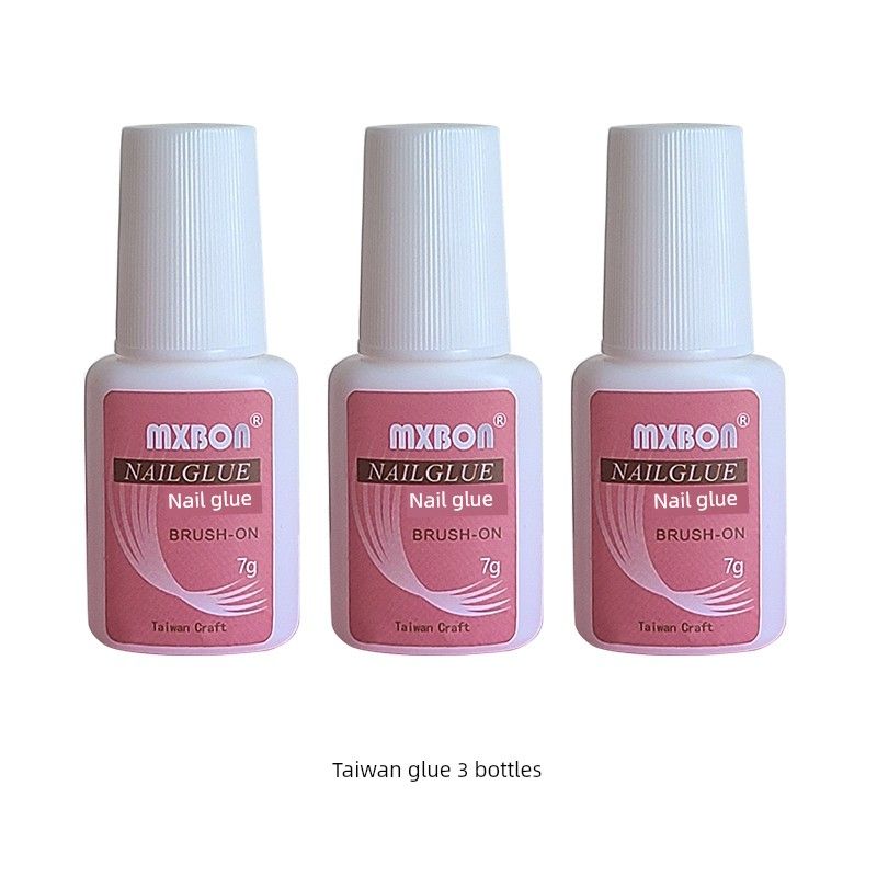 

Eyelash Liya Feet Nail Tip Nail Stickers Wearable Seamless Full Stickers Ultra-Thin Transparent Matte Toenail for Nail Beauty Salon MXBON Taiwan glue 3 bottles without lights