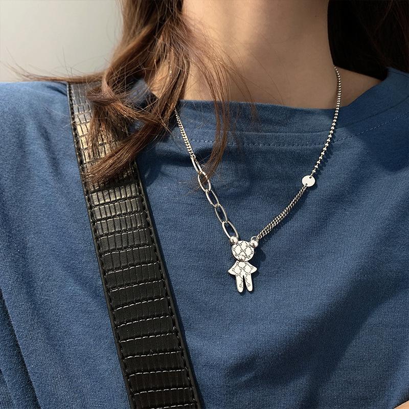 Korean Style Retro Pearl Necklace: Women's Multi-Layer Asymmetrical Clavicle Chain with OT Buckle